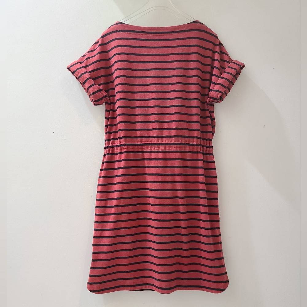 TOMMY BAHAMA Sombra Stripe Drawcord Waist Veranda Dress Red & Black XS-S - Picture 4 of 14
